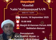 Peringatan Maulid Nabi Muhammad SAW di Masjid Al-Hannan Perumahan ARB Babalan, Kecamatan Batuan, Kabupaten Sumenep:
